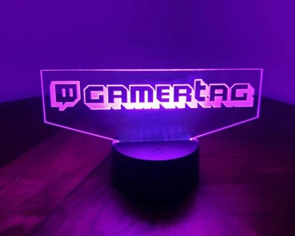 Personalized Gamer Tag 3D LED Night Light