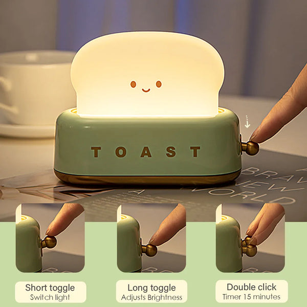 Toast Cartoon LED Cute Night Light