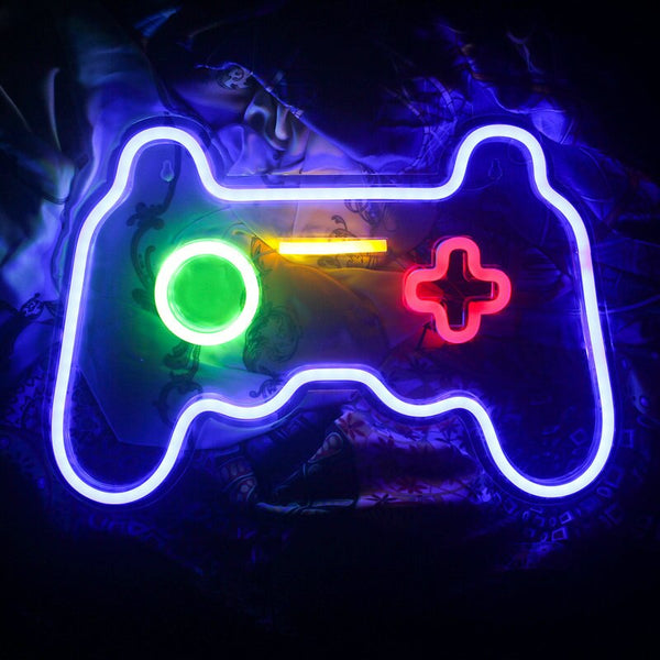 Neon Sign Game pad, Alien, Spaceship Neon Light for Game Room Decor